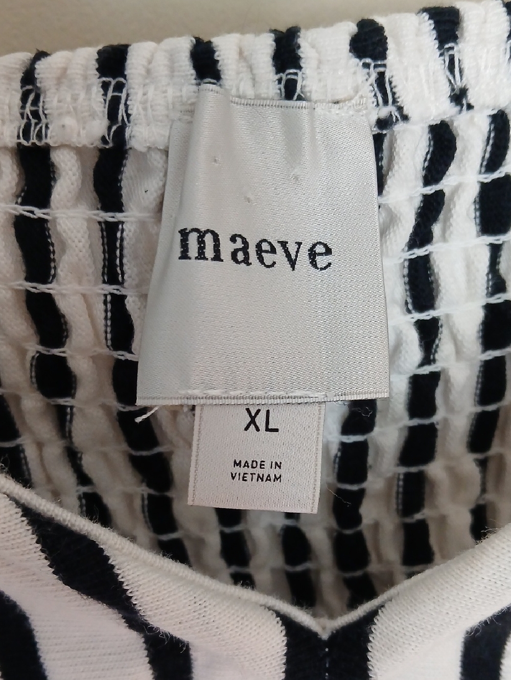 Anthropologie Maeve V-Neck Fit-and-Flare Striped Tank Size XL - Picture 5 of 6